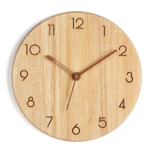 Minimalistisk vægur i lyst træ 40cm