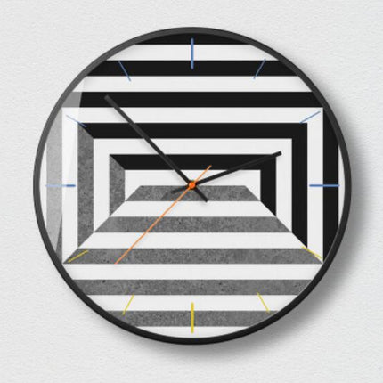 Futuristisk vægur med geometrisk design