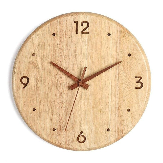 Minimalistisk vægur i lyst træ 40cm