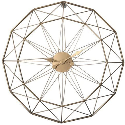 Geometrisk vægur i sort metaltråd