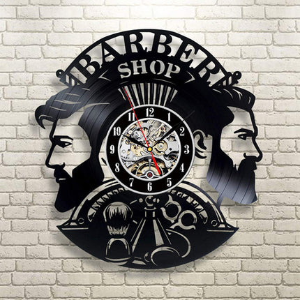 Barbershop dekoration vinylplade ur
