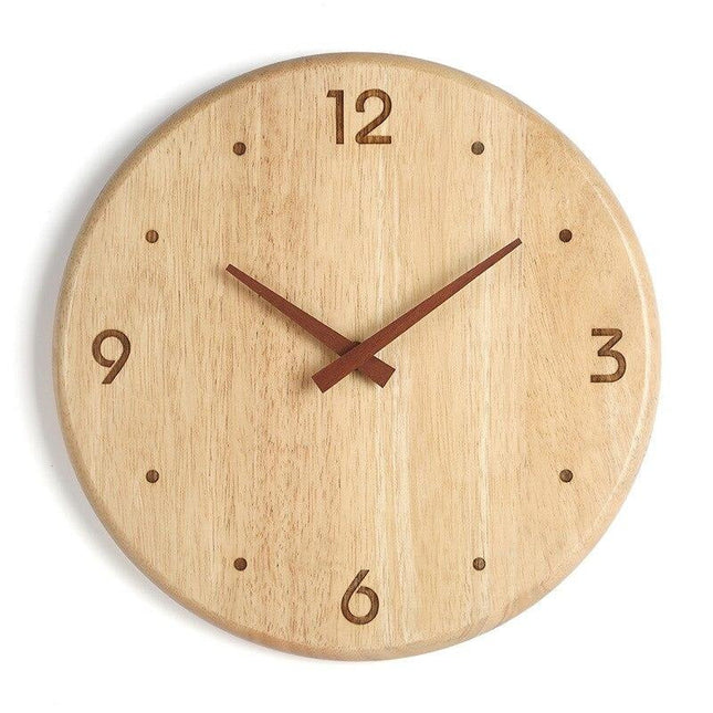 Minimalistisk vægur i lyst træ 40cm