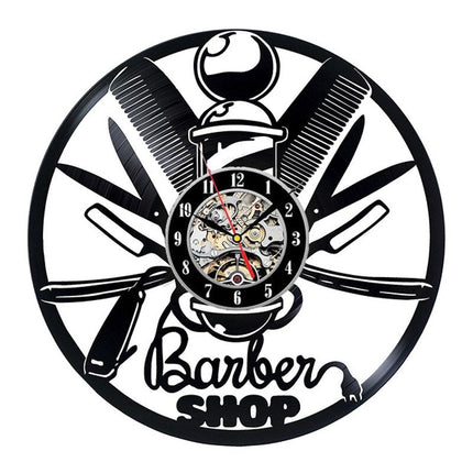 Barbershop dekoration vinylplade ur