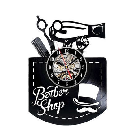 Barbershop dekoration vinylplade ur