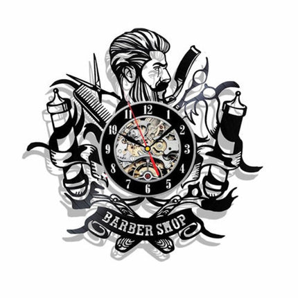 Barbershop dekoration vinylplade ur