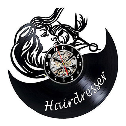 Barbershop dekoration vinylplade ur