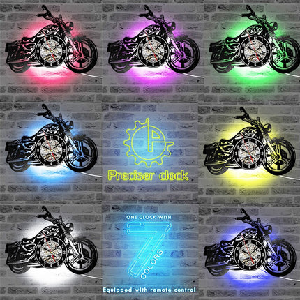 Motorcykel vinylplade ur til garage