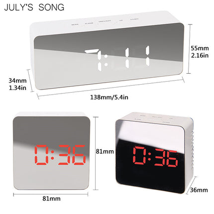 Digitalt vækkeur med spejl display