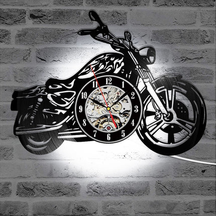 Motorcykel vinylplade ur til garage