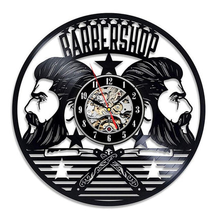 Barbershop dekoration vinylplade ur