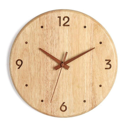 Minimalistisk vægur i lyst træ 40cm