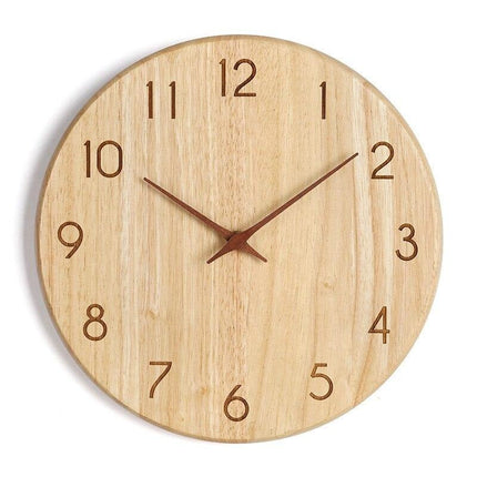 Minimalistisk vægur i lyst træ 40cm