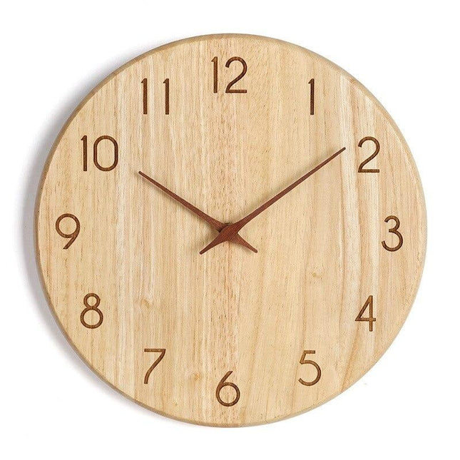 Minimalistisk vægur i lyst træ 40cm