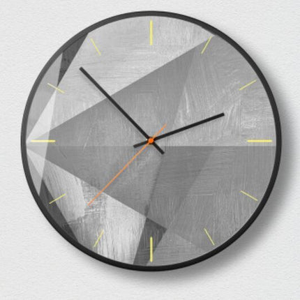 Futuristisk vægur med geometrisk design