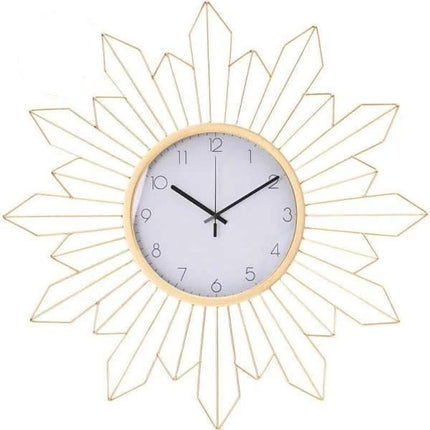 Stort metal vægur solstråle design