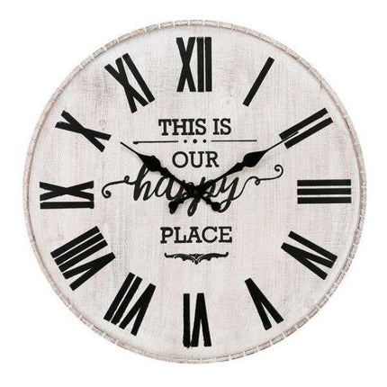 Stort hvidt vintage vægur Grand Hotel