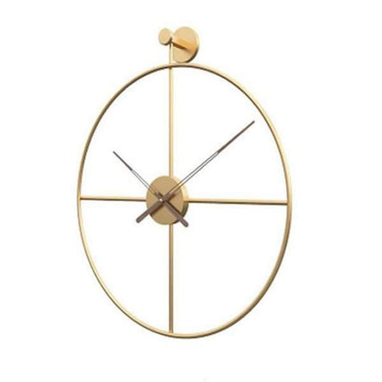 Nordisk design vægur i sort metal