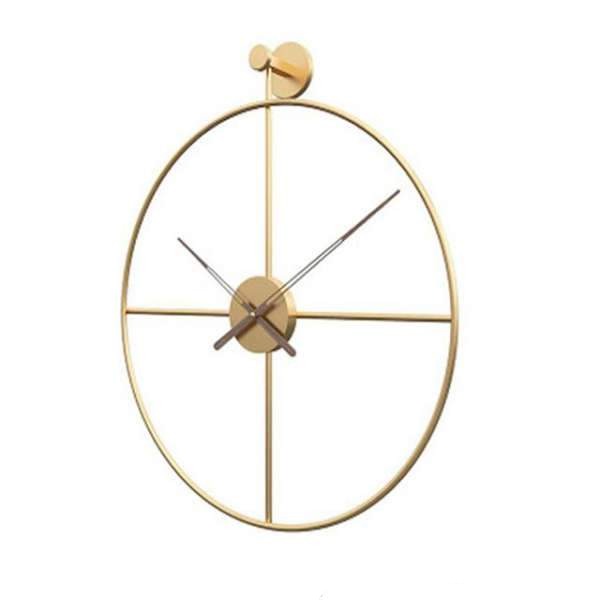 Nordisk design vægur i sort metal