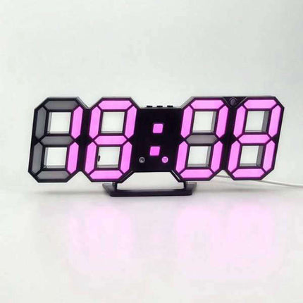 Moderne digitalt 3D LED vægur