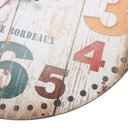 Retro fransk bistro vægur i træ