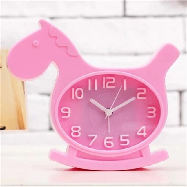 Sødt børnevækkeur formet som en hest