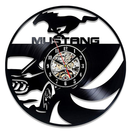 Ford Mustang bil vinylplade vægur