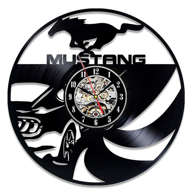 Ford Mustang bil vinylplade vægur