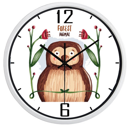 Rundt børneur med mops hund