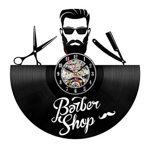 Barbershop dekoration vinylplade ur