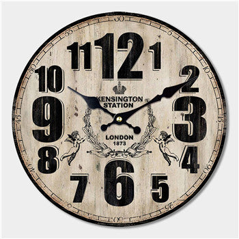 Retro vægur med farverigt design