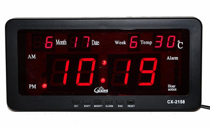 Digitalt bordur med dato og temperatur