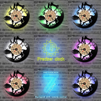 Vinylplade ur design med schæferhund