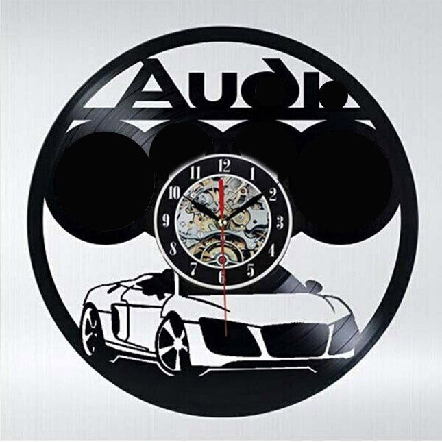 Klassiske biler vægur af vinylplade