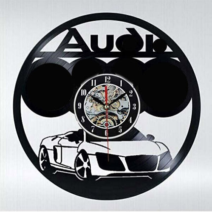 Klassiske biler vægur af vinylplade