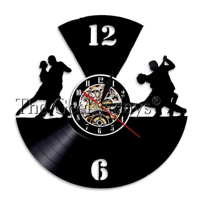 Tango dansere vinylplade ur til væggen