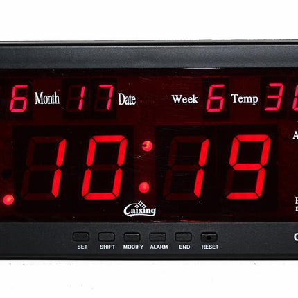 Digitalt bordur med dato og temperatur