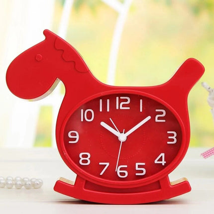 Sødt børnevækkeur formet som en hest