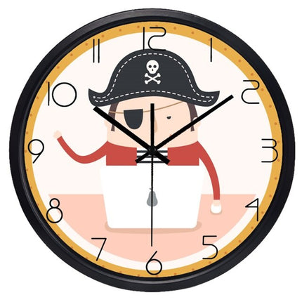 Rundt børneur med mops hund