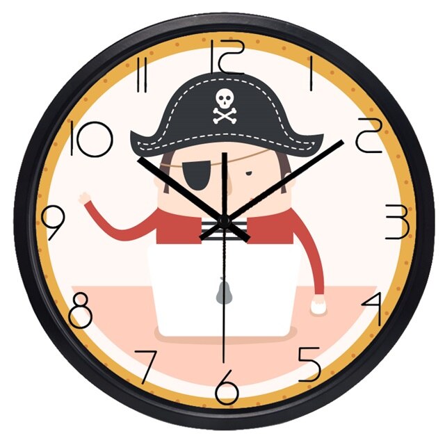 Rundt børneur med mops hund