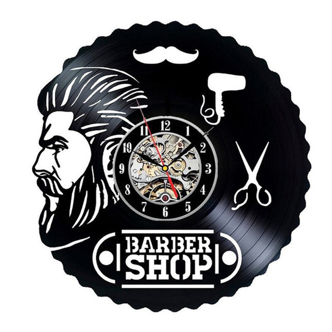 Barbershop dekoration vinylplade ur