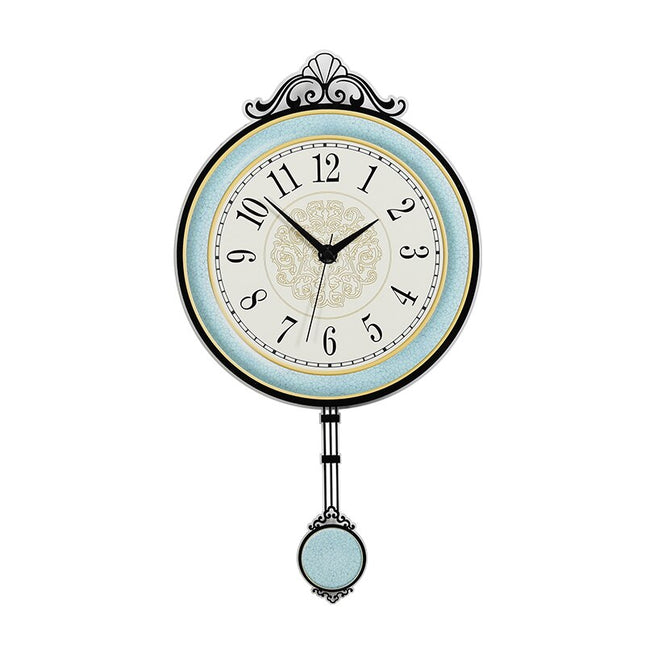 Moderne blåt pendulur til væggen