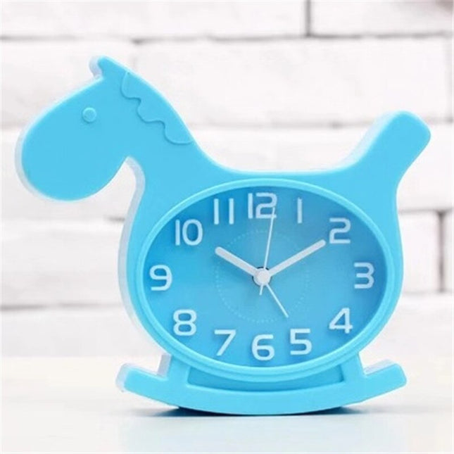 Sødt børnevækkeur formet som en hest
