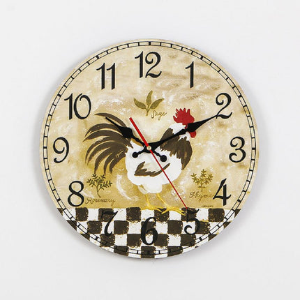 Amerikansk vintage vægur i træ