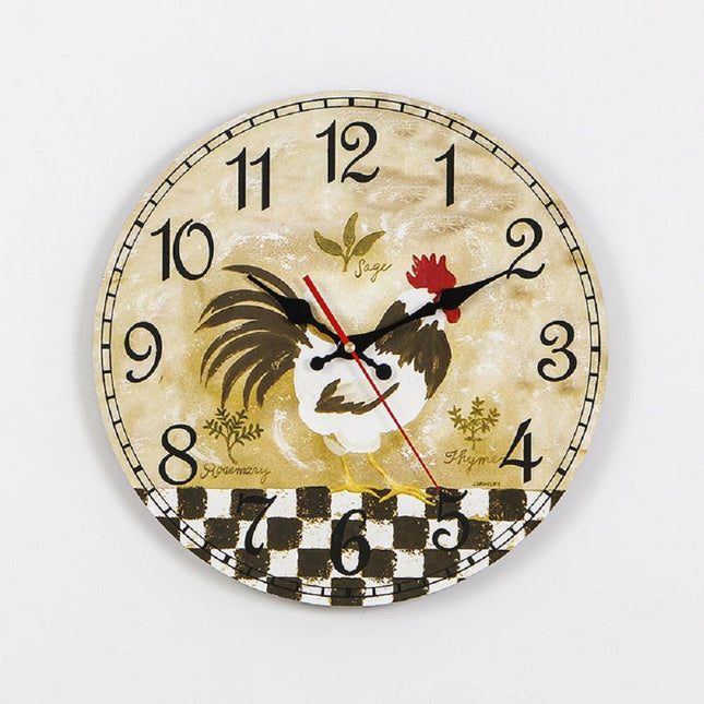 Amerikansk vintage vægur i træ