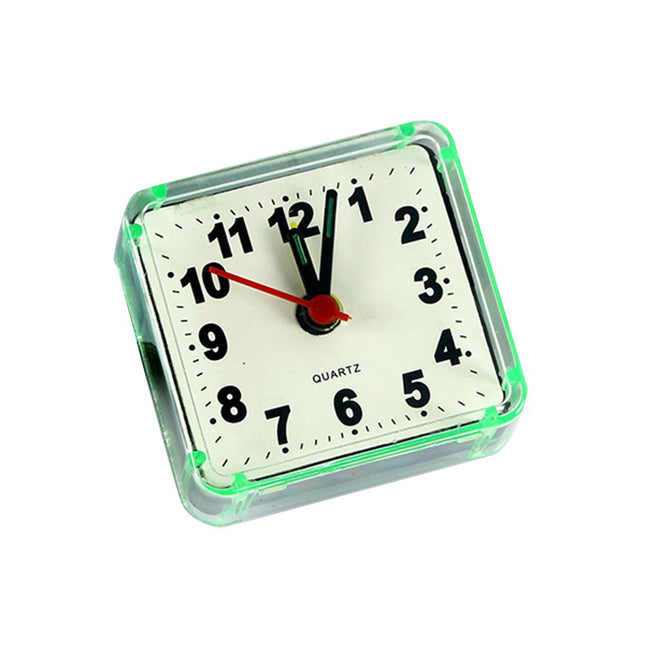 Lille analogt vækkeur i transparent design