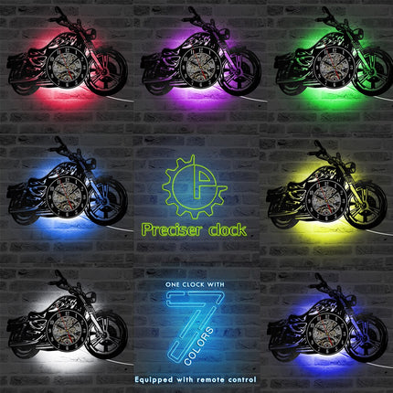 Motorcykel vinylplade ur til garage