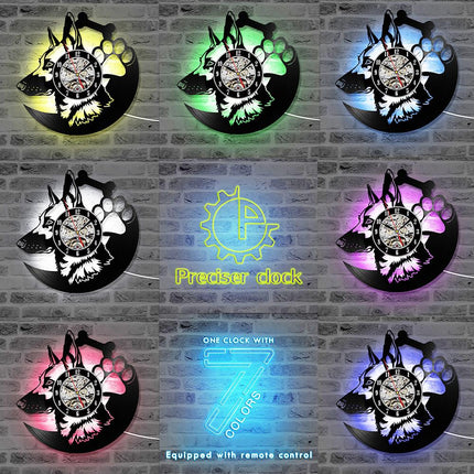 Vinylplade ur design med schæferhund