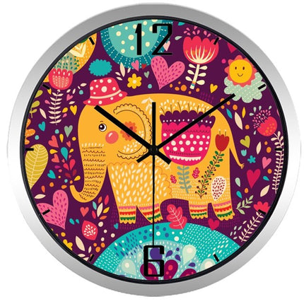 Rundt børneur med mops hund