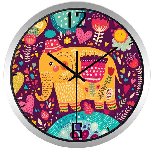 Rundt børneur med mops hund