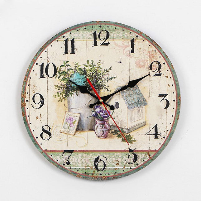 Amerikansk vintage vægur i træ